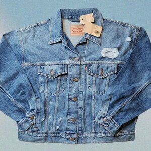 NWT Levi’s Women’s 90s Trucker Jacket Size XL Vintage-Inspired Relaxed Fit Denim